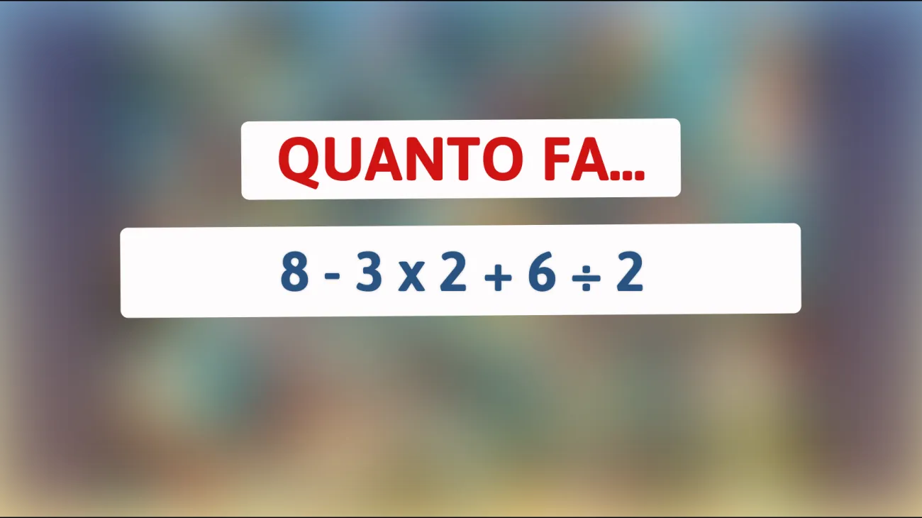 Se riesci a risolvere questo rompicapo matematico in meno di 10 secondi, potresti essere un genio! Provaci e sfida la tua mente!"