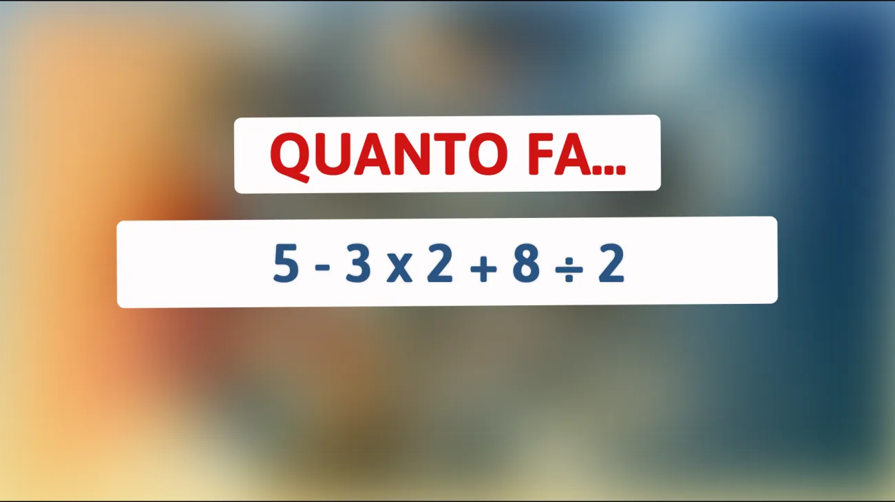 \"Solo il 5% delle persone scopre il vero risultato di questa equazione: sei tra le menti geniali che ci riescono?\""