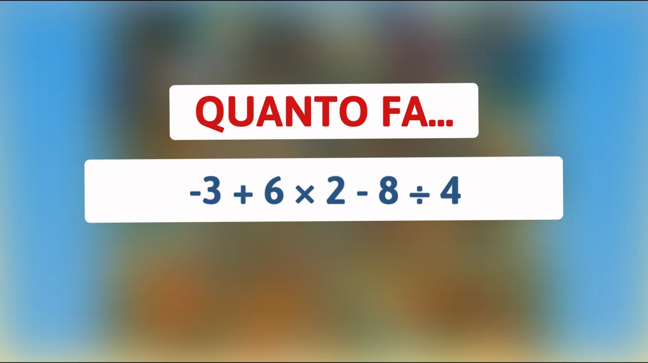 \"Svela il mistero: riesci a risolvere questo semplice calcolo che ha lasciato tutti senza parole?\""