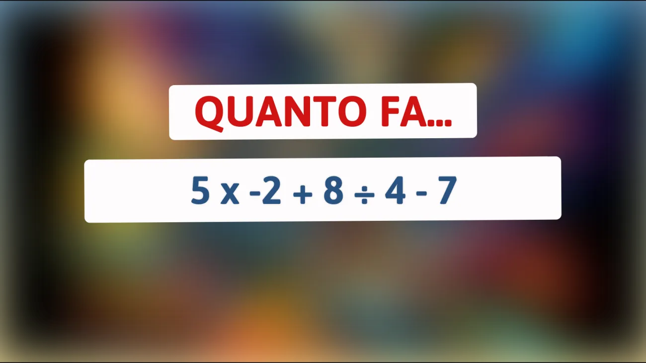 Il rompicapo che sta facendo impazzire il web: riesci a risolverlo senza cadere in tranelli? Solo i più intelligenti lo scopriranno!"