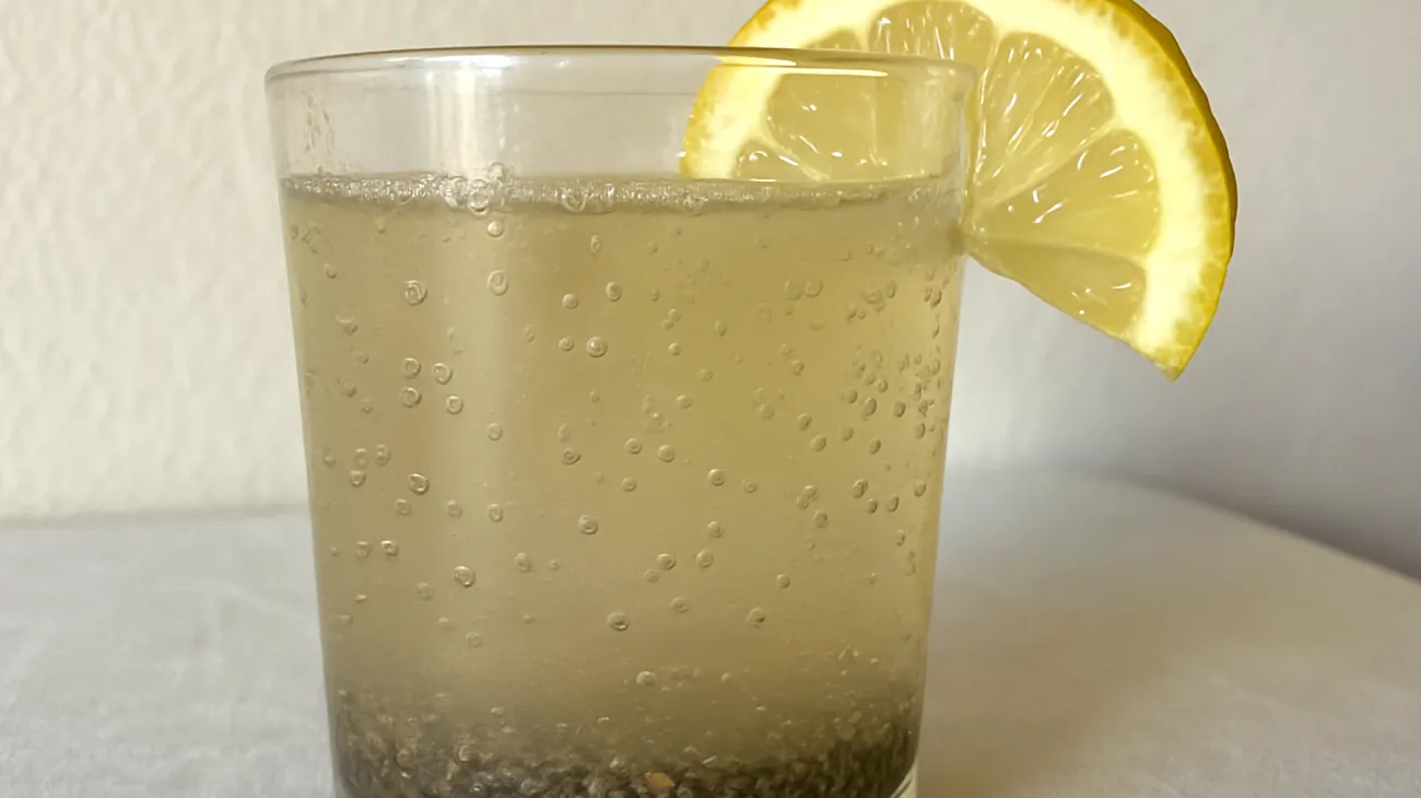 Kefir d'acqua con semi di chia e limone"