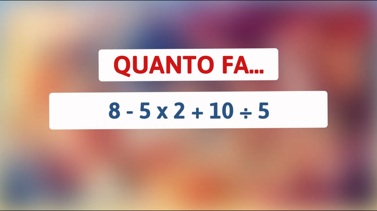 Quante persone riescono a risolvere questo enigma matematico in un colpo solo? Sei tra i pochi geni che ci riescono?"
