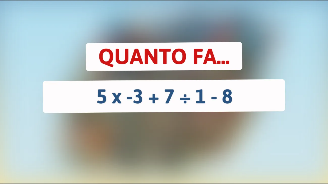 Sfida il tuo cervello: riesci a risolvere questo enigma matematico che solo una mente brillante può decifrare?"