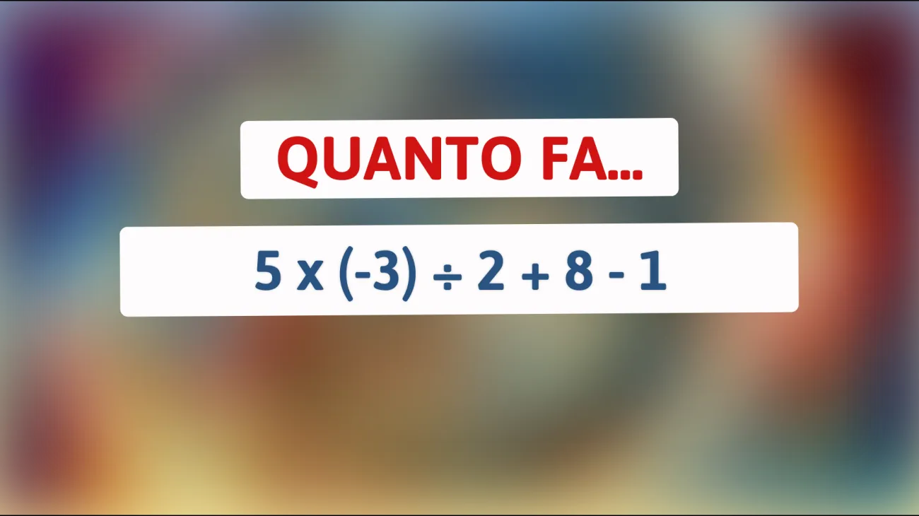 Solo i migliori risolvono questo rompicapo matematico: sapresti calcolare il risultato? Sfida accettata!"